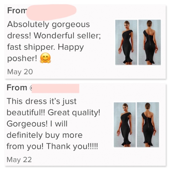 Bandage Asymmetrical Midi Dress in Black - Picture 10 of 16